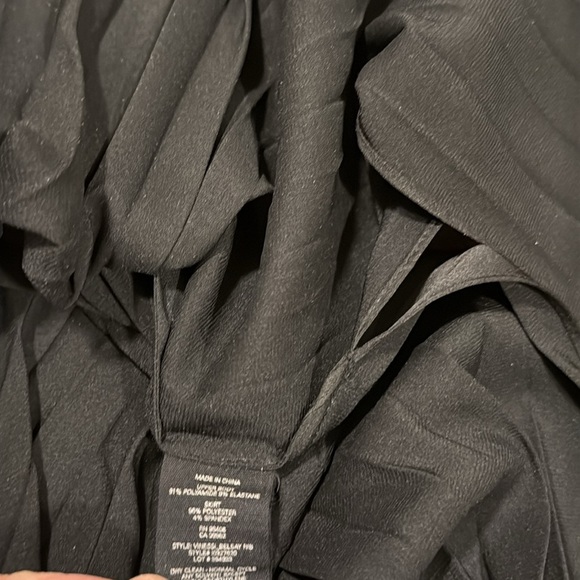 Theory vinessi belsay assymetrical ribbed maxi dress black size S pleated - Picture 7 of 7